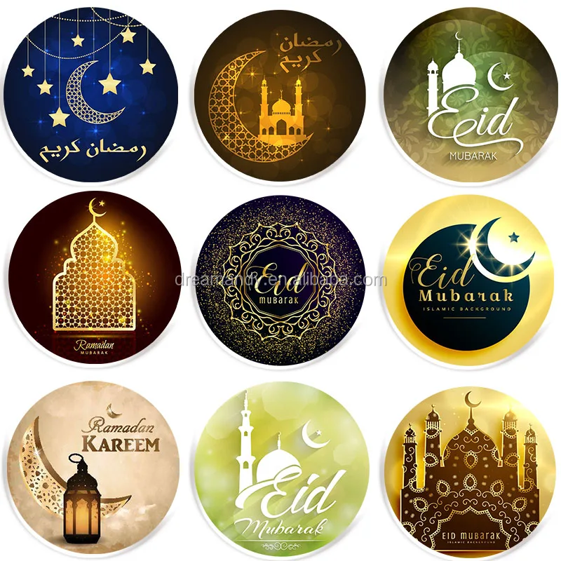 120PCS/10sheet EID Mubarak Decor Stickers Ramadan Decoration Eid al-f_USTTT 