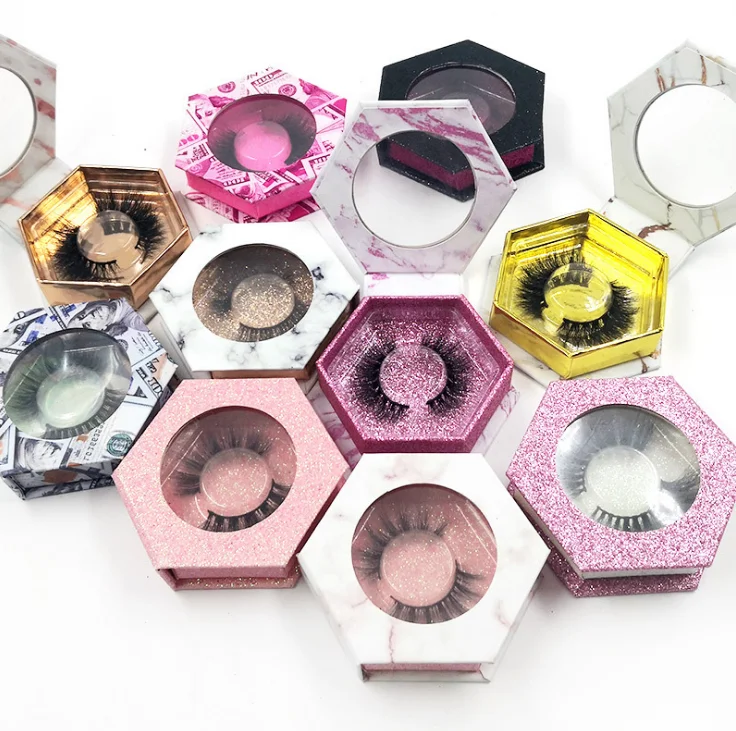 

Natural Look Customized Full Strip Eyelash Luxury Package Box Private Label ODM Mink Eyelashes, Black color