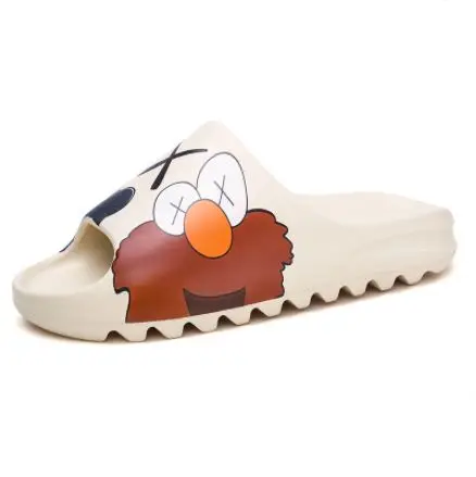 

MOQ 1 Fast Shipping Fashion slippers brand logo non-slip beach slides Graffiti platform with yeezy slides footwear for women, 11 colors