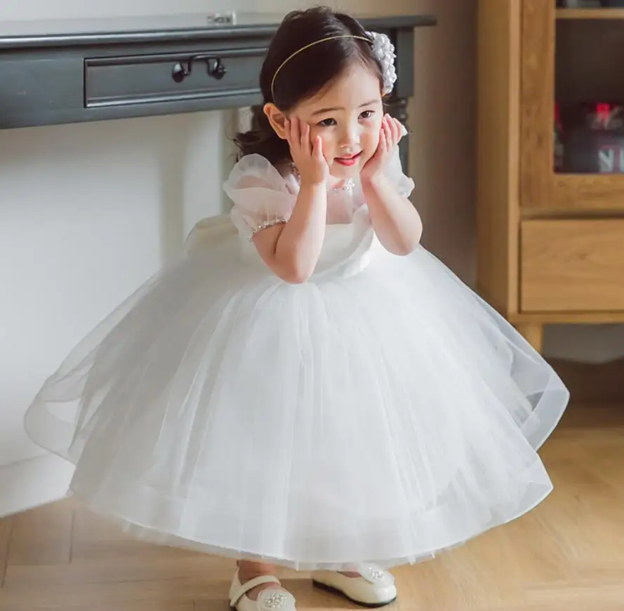 

Plus Size Accept Small Ages Girls Wedding Dress Hand Beads Small Ages Girls Wedding Dress