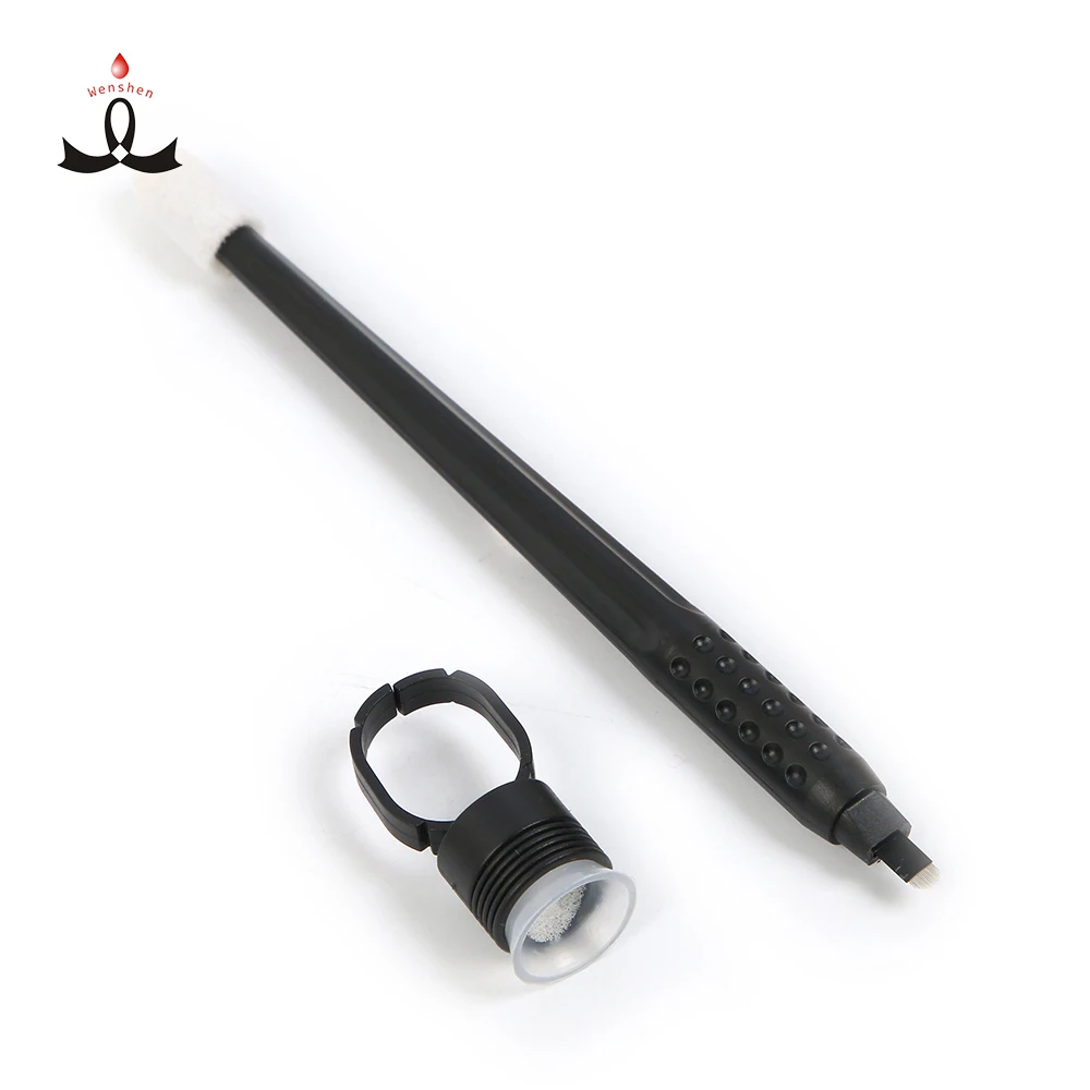 

PMU CHARMING TATTOO Black 18U Disposable Microblading Pen With Brush Head For Brows Microblading