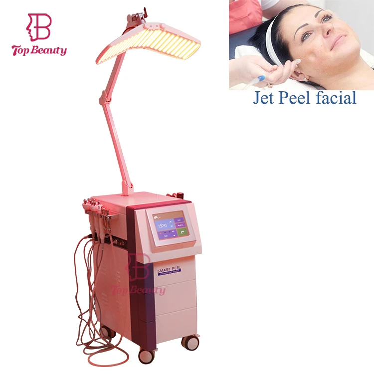 

Top beauty 6 in 1 pdt led oxygen jet diamond skin rejuvenation machine