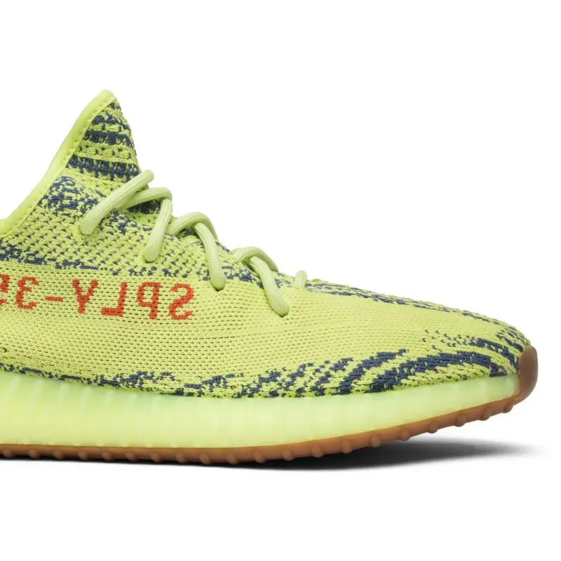 

Yeezy 350 V2 Semi Frozen Yellow Zebra Men Casual Sneakers Women Running Shoes Breathable 1:1 High Quality with Logo and Box