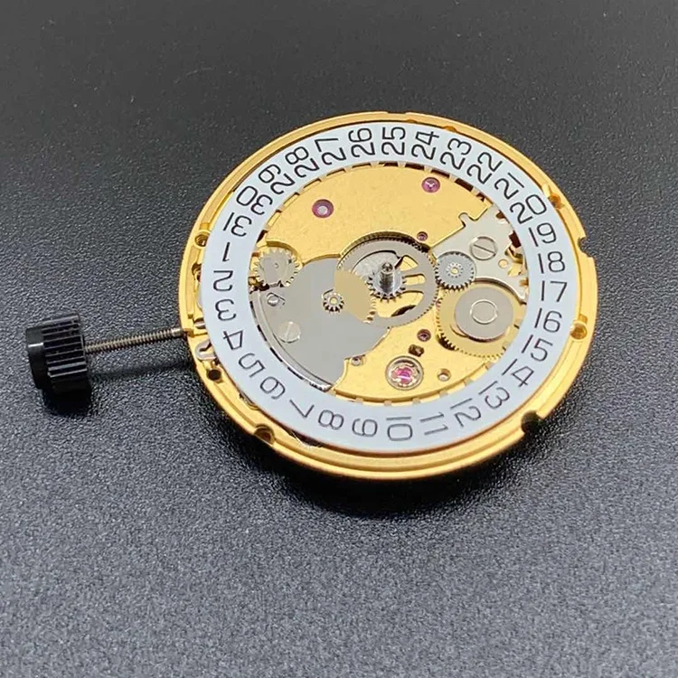 

SWISS-MADE 25 JEWEL DATE GOLD GENUINE ETA 2824-2 AUTOMATIC WATCH MOVEMENT