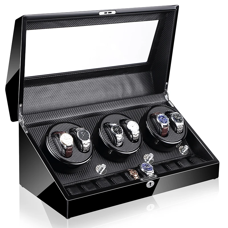

Time partner Luxury 6+10 watch winder rotation watch box automatic shake watch box, Customizable