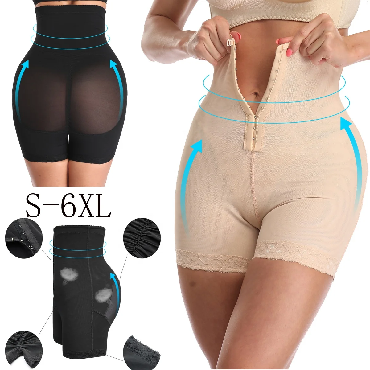 

Lynmiss Plus Size Fajas Colombianas Translucent Thigh Butt Lifter Tummy Control Slimming Waist Body Shaper for Women, Nude,black