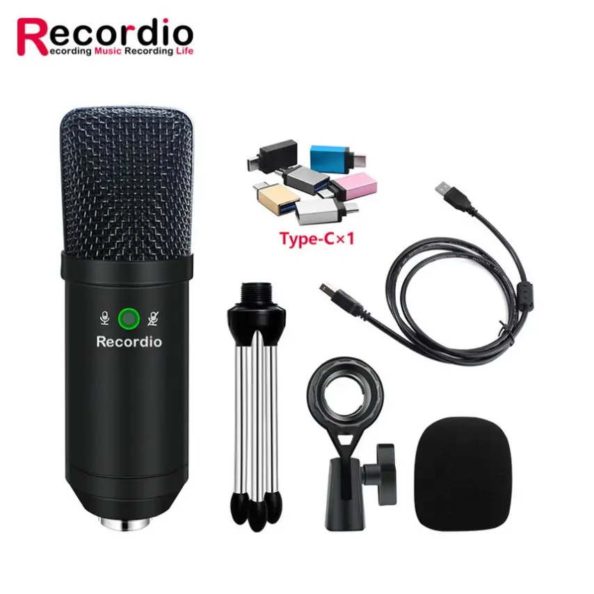 

GAM-U08 Uni-Directional Professional Mic Condenser Microphone Studio Recording Mixer For Wholesales, Black,champagne