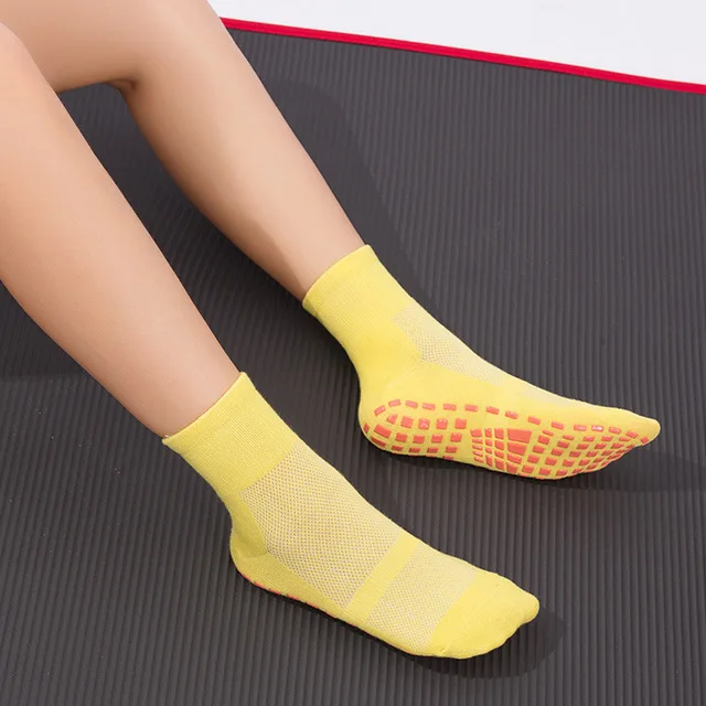 

Wholesale Yoga/Exercise/Sport Jumping Indoor Custom Anti Slip Trampoline Socks for, Pink/black/blue/yellow/orange