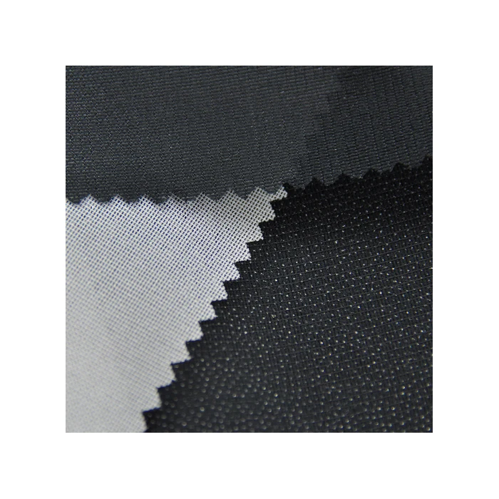 

Multiple Functions 100%polyester Double Dot Coating Black Woven Interlining