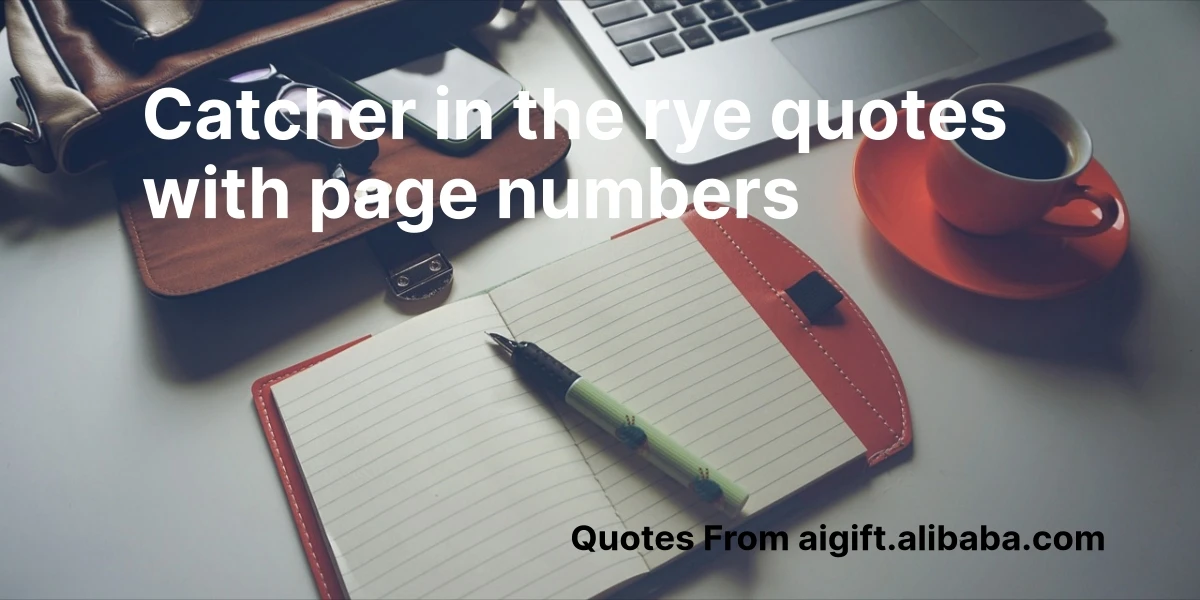catcher in the rye quotes with page numbers
