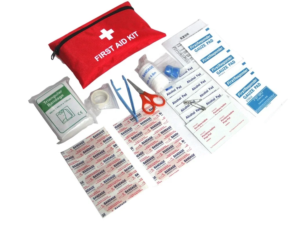 
Small size 1680D Oxford fabric 60 Pieces mini first aid kit 