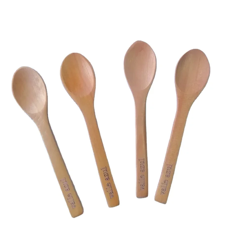 

Oval 15cm Wooden Spoons Honey Spoon in OPP bags with logo