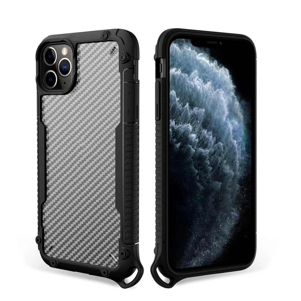 

TPU PC Carbon Fiber Mobile Phone Case Celulares Shockproof Phone Case Back Cover for iPhone 7 8 Plus X XR XS 11 12 Pro Max