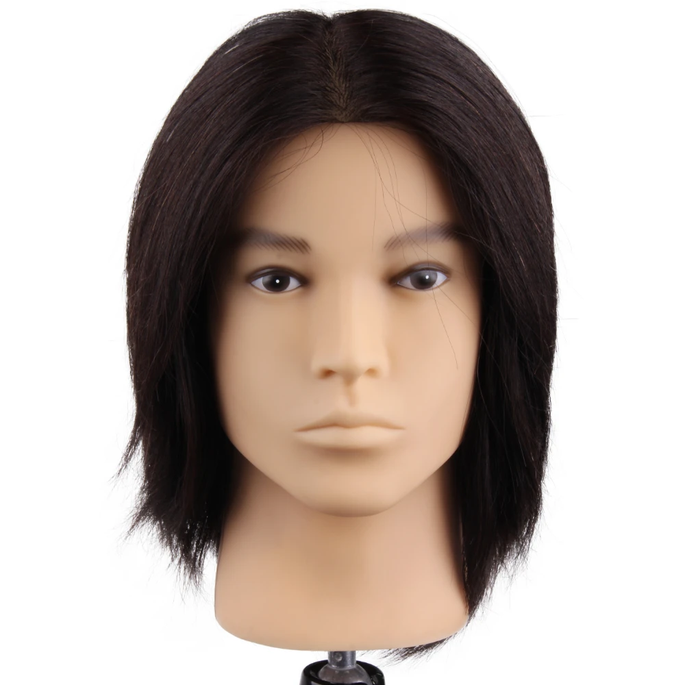 

Cheap brown male man head mannequin with human hair