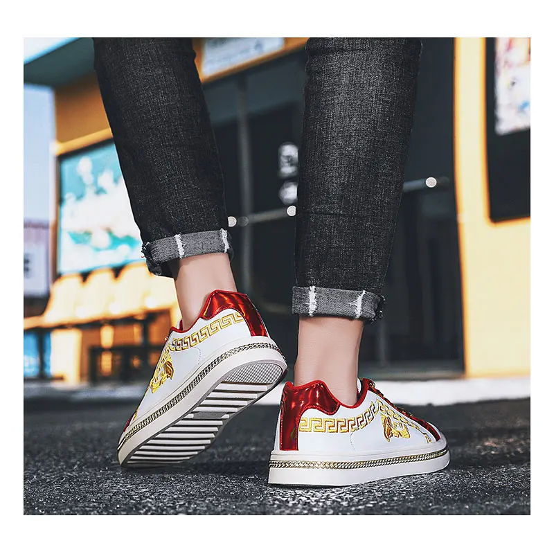 Lente Persoonlijkheid Witte Schoenen Trend Alle-match Sneakers Tij Merk  Goud Geborduurde Gouddraad Sneakers Sneakers Groothandel - Buy Lente  Persoonlijkheid Witte Schoenen Trend Alle-match Sneakers Tij Merk Goud  Geborduurde Gouddraad Sneakers Sneakers 