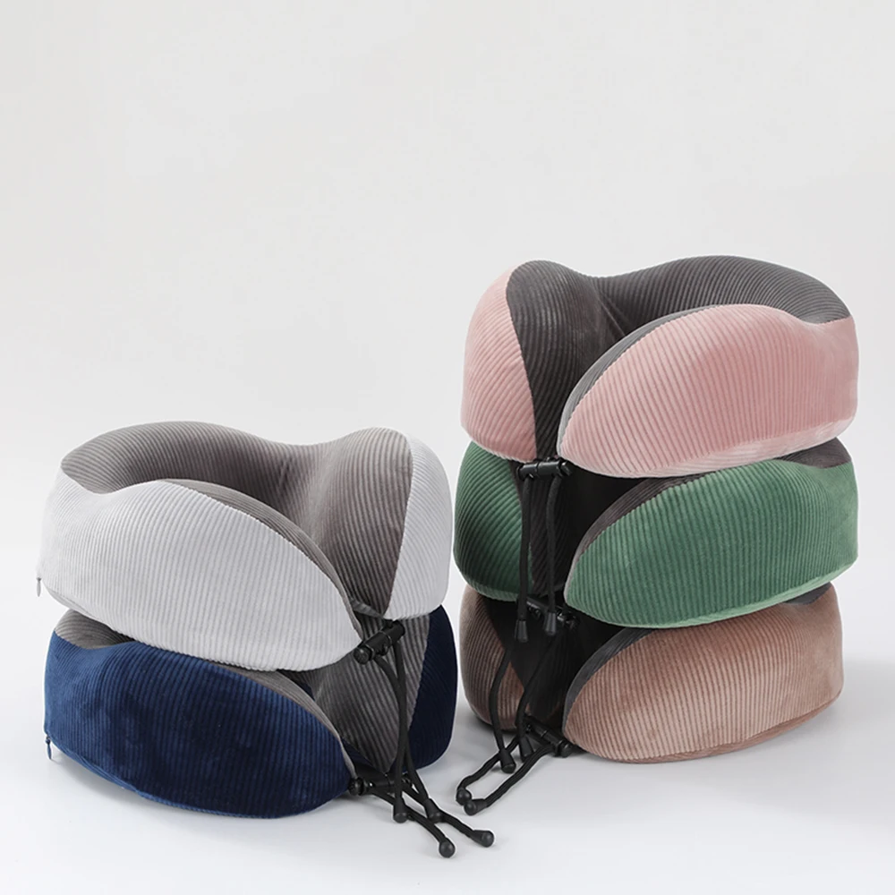 

Adjustable Car Travel Neck Pillow Custom Memory Foam Designer U-shape Cervical Neck Pillows Almohadas para el cuello