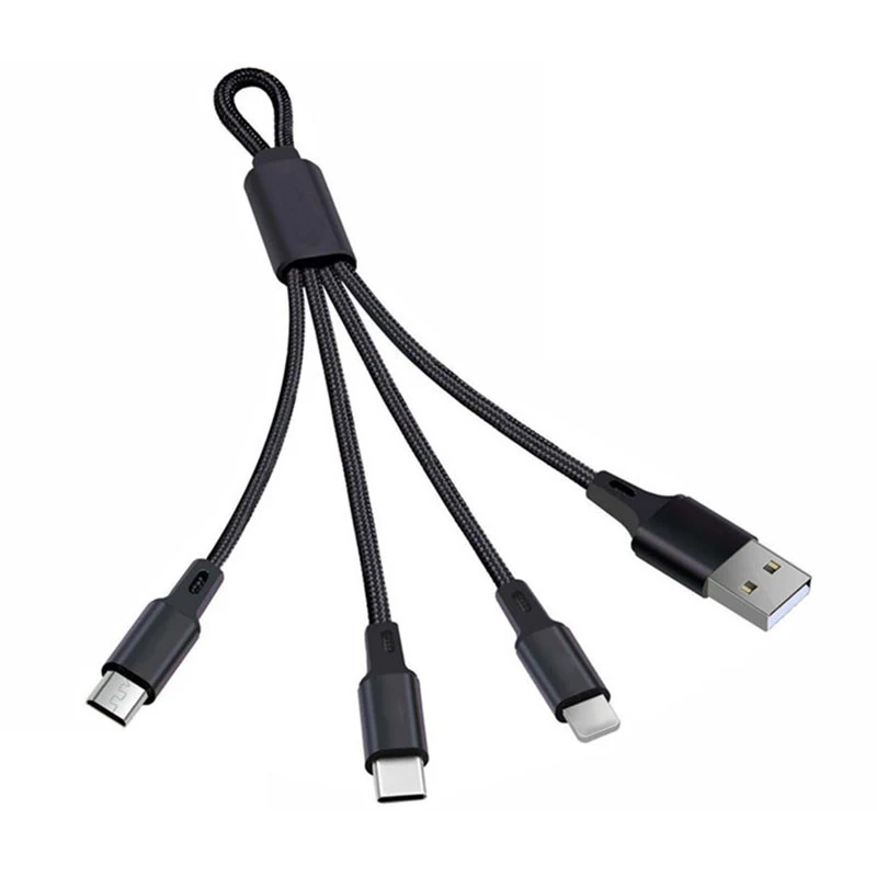 

Small Portable Phone Multifunction Accesory Data Line 3 In 1 Usb Charger Cable For Iphone, Red, black, bule, white