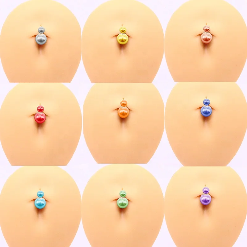 

Gaby new arrive colorful magnetic belly rings navel ring belly button non piercing body jewelry, Gold /silver color