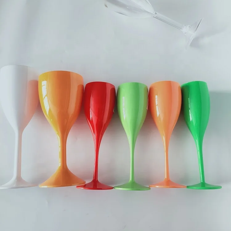 

Amazon sells Custom Logo Reusable Plastic Champagne Goblets, Customized color