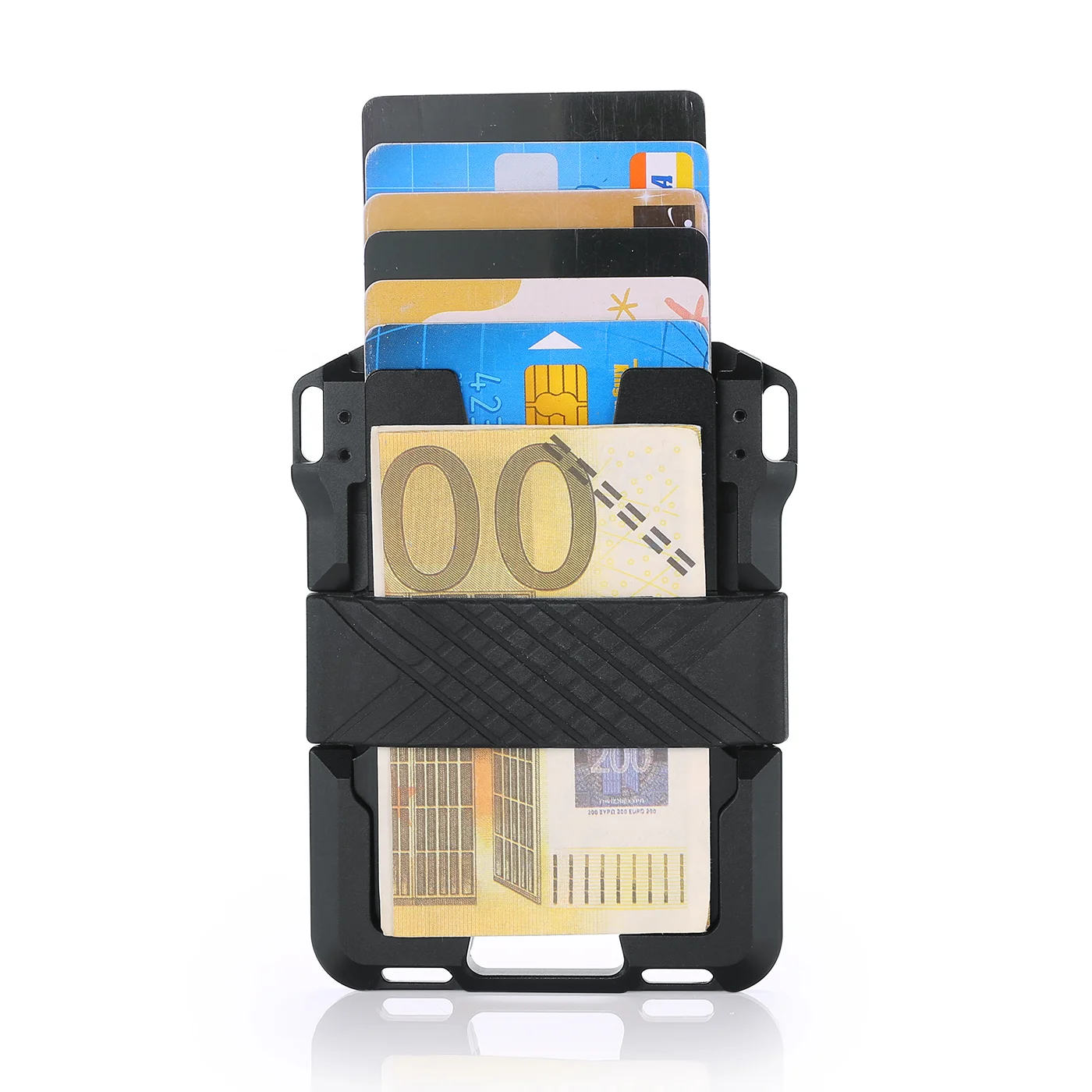 

Custom Slim Front Pocket Aluminum Wallet RFID Protection ID Credit Card Holder Slim Card Case Men Women Wallet, Black/pink/sliver/gray