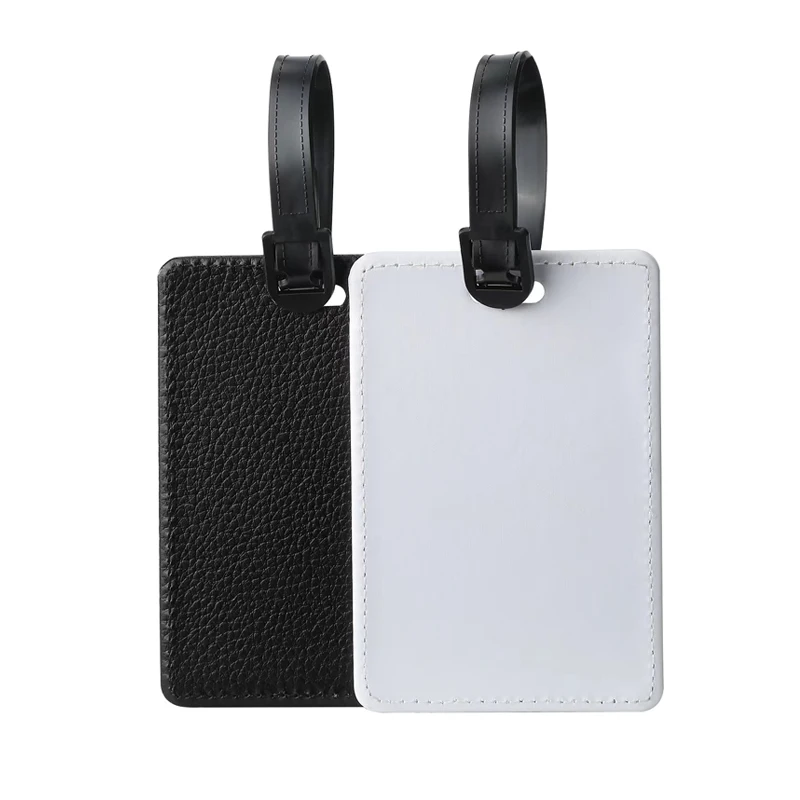 

Hot sales Blank Sublimation PU Leather luggage tag Heat Press Travel luggage tags