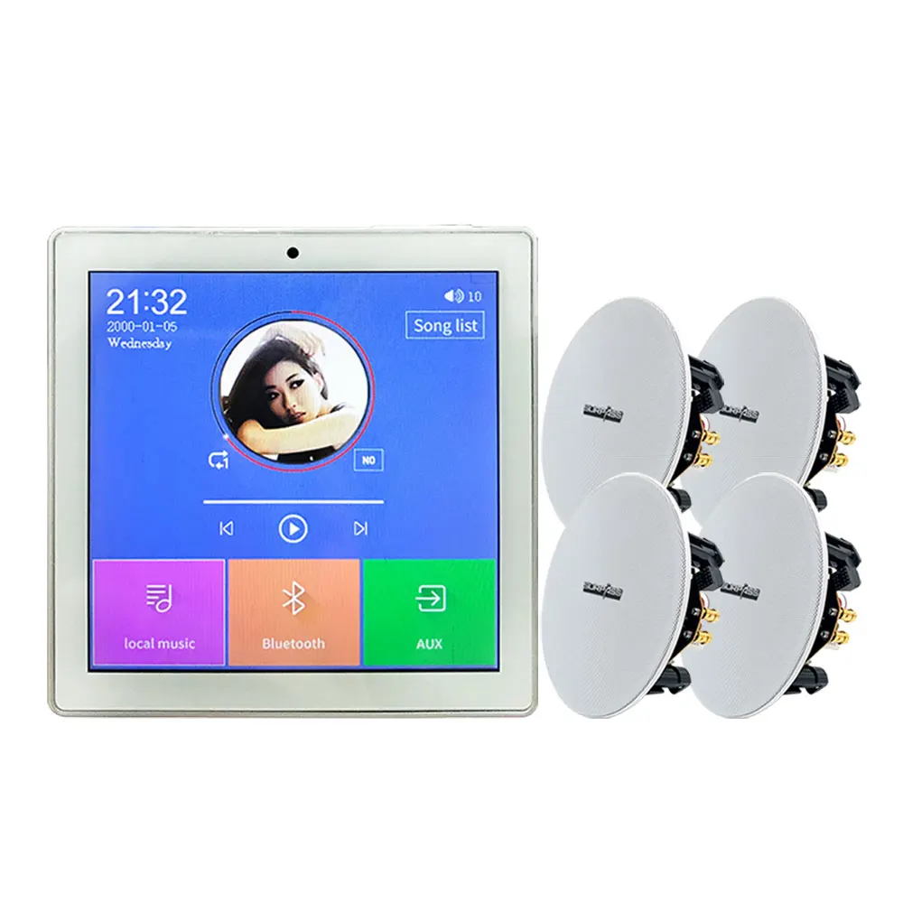 

Background Music Player System HIFI In Wall Amplifier Ceiling Speaker Cheap Set