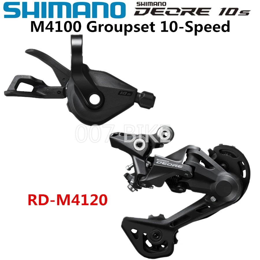 

SHIMANO DEORE M4100 Groupset SL M4100 SHIFT LEVER + RD M4120 REAR DERAILLEUR MTB DEORE 10-SPEED SL+RD M5120 M4100 Groupset