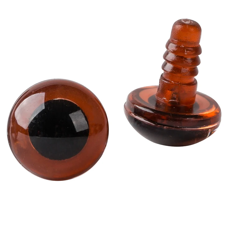 

Best sale high quality plastic crystal shining eye light brown safety doll toy eyes wholesale, Blue brown white orange green or customized