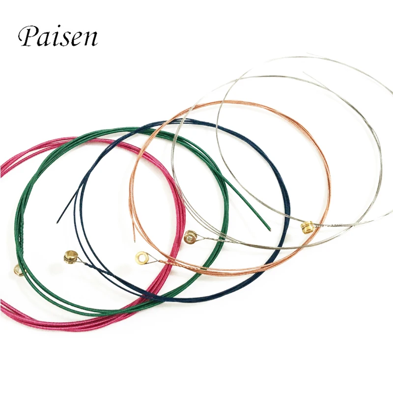 

Paisen String Guitarra Corde Guitare Deviser Stainless Steel Single Coated Colored Acustic Acoustic Guitar String Bulk, Colorful