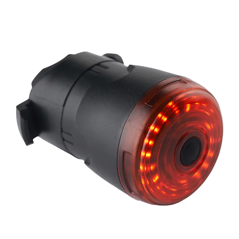 

Smart Auto-brake Tail lamp USB rechargeable Bicycle Flashlight Water proof Lamp Auto smart sensor brake rear light, Black
