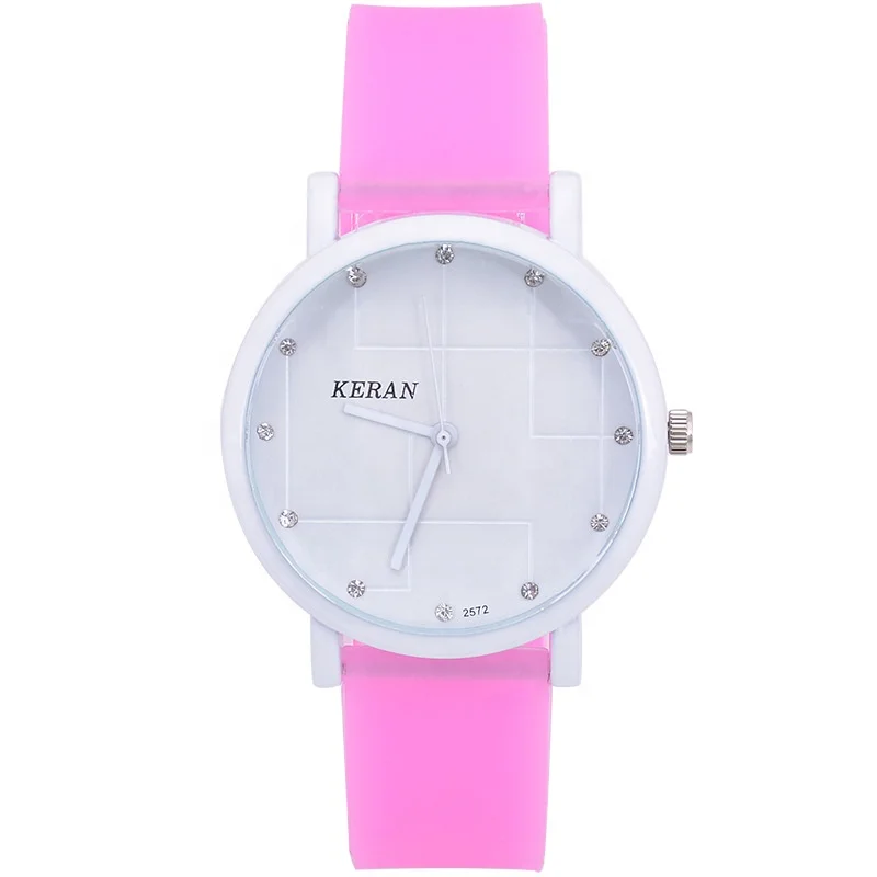 

Candy color for every single day silicone band custom women quartz watches, 6 colors