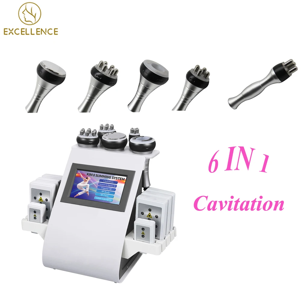 

6 IN 1 Uniosetion 40k ultrasonic cavitation RF Vacuum Lipo Laser Slimming Machine Sculpting For Salon Use