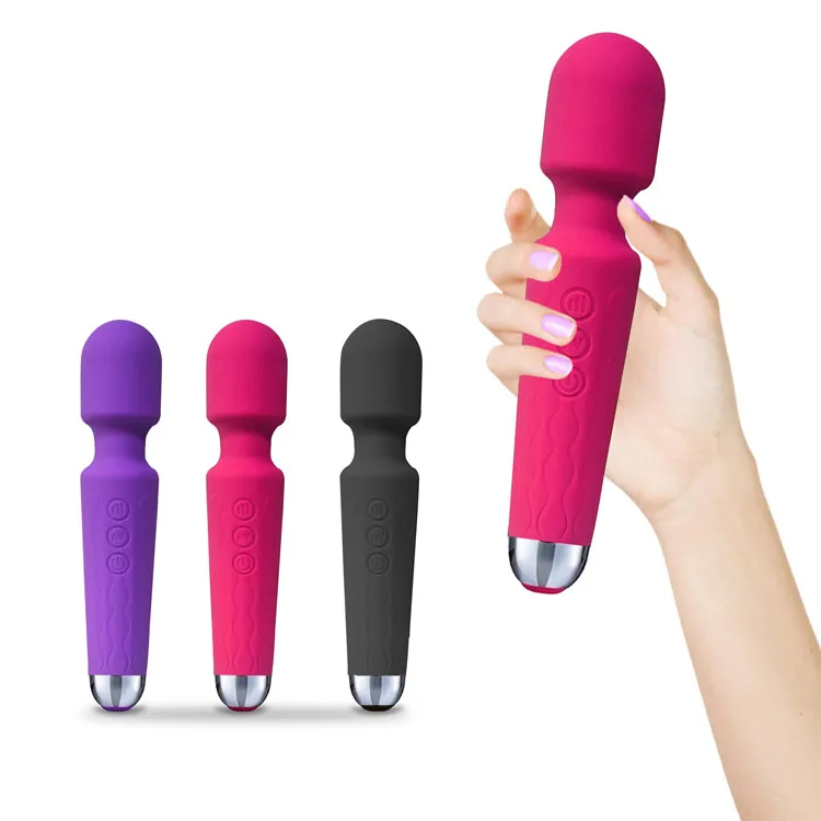 

Hot Sale Muti-Function Massage Stick 20 modes Silicone Electric Waterproof Portable Magic Massage for woman Massage vibrator