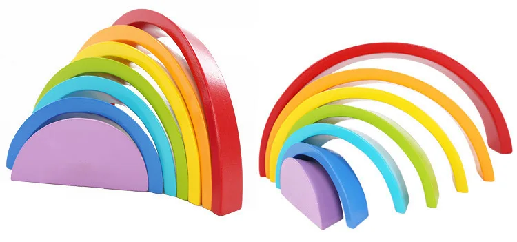 kids wooden rainbow