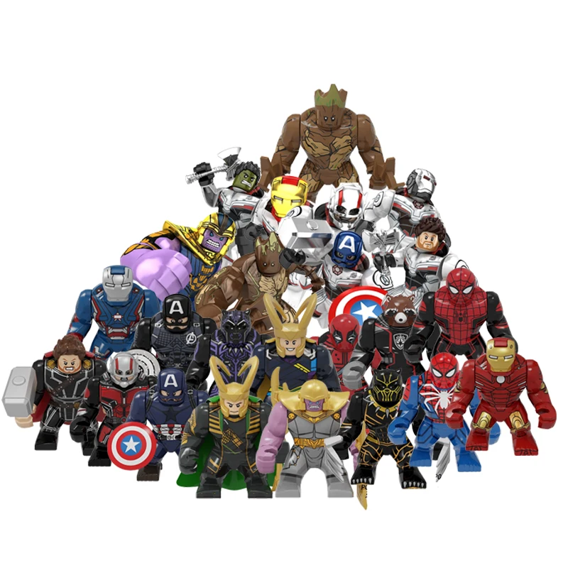

PG Big Size Super Heroes Movie Series Character Mini Building Block Figures For Kids Plastic Toys Xmas Gift Juguetes