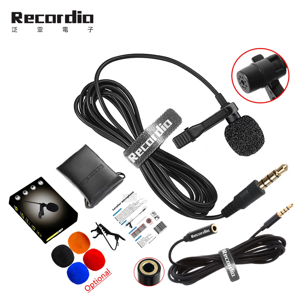 

GAM-170 Professional condenser portable 3.5mm hands-free mini metal wired lapel lavalier microphone for camera phone