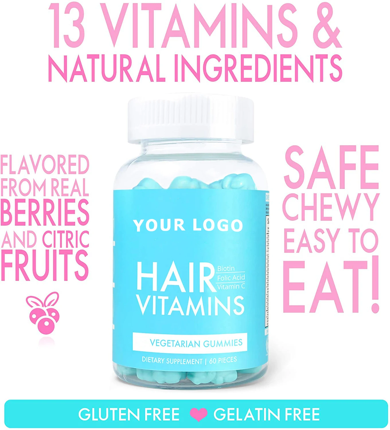 Promotes Hair Growth Biotin Hair Gummy Gmp Approved Health Bear Gummies