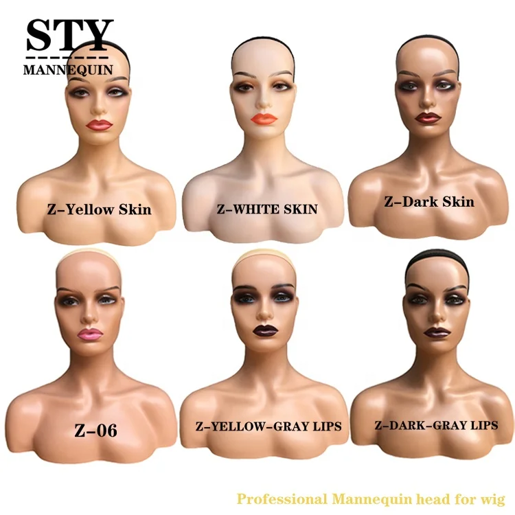 

mannequin bust for hats black female mannequin wig display wholesale human hair mannequin head, Shown in the picture