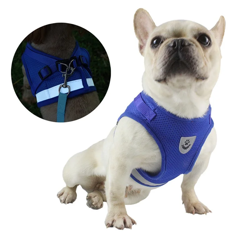 

Correa De Perro Custom Reflective Stripe Step In Reversible Fashion Pet Dog Harness Vest Design Luxury Dog Leash, Blue,black,red,grey