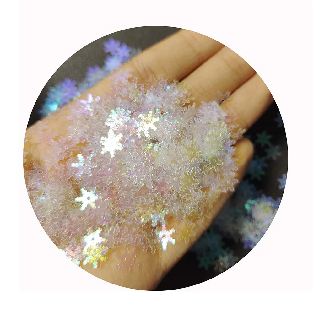 Hot Selling 500g/Lot Shiny Snowflake Sequins and Spangles Christmas Snow Flake Confetti for DIY Crafts Wedding Party Decoration