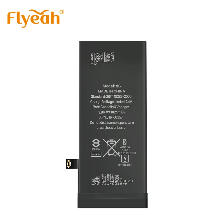 

Excellent Quality 2000 or 2300mAh Li Ion Polymer Mobile Phone Battery for Iphone 8g