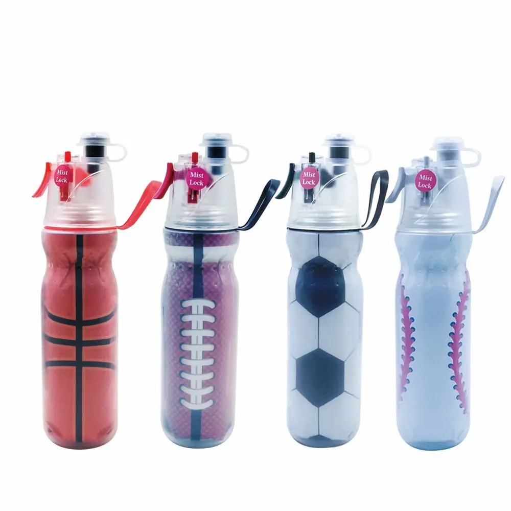 

Factory Wholesale Double Wall Insulated Mist n Sip Water Bottle With Nozzle, Red, yellow , transparent , black , blue , or custom