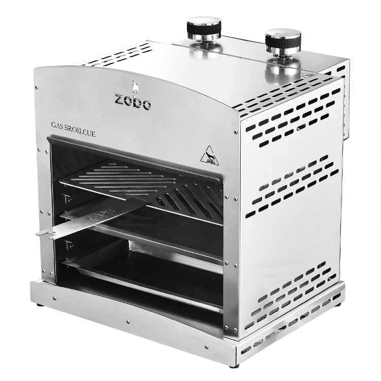 

ZOBO Portable Propane 304 Stainless Steel Gas BBQ Grill, Stainless steel original silver