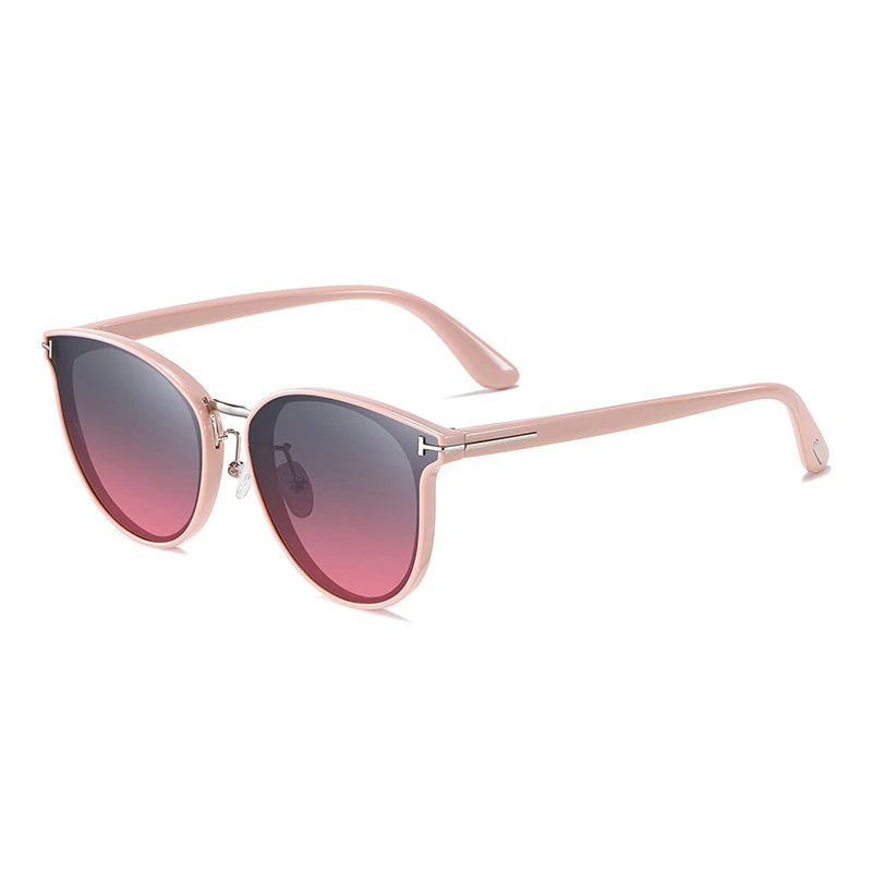 

2021 Fashion Polarized Vintage Round Circular Intellectual shades Oversized Metal Sunglasses