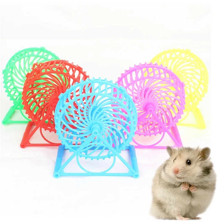 

Wholesale Small Pet Toys Guinea Pig Sports RunnerWith Bracket Colored Hamster Running Wheel