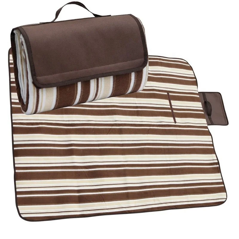 

custom stripes outdoor camping foldable waterproof sand free beach mat