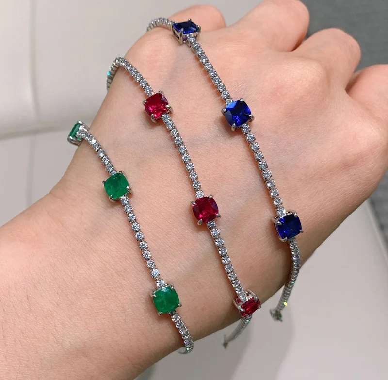

Ruby Gemstone Fine Jewelry Vintage Charm Bracelets For Women Wholesale