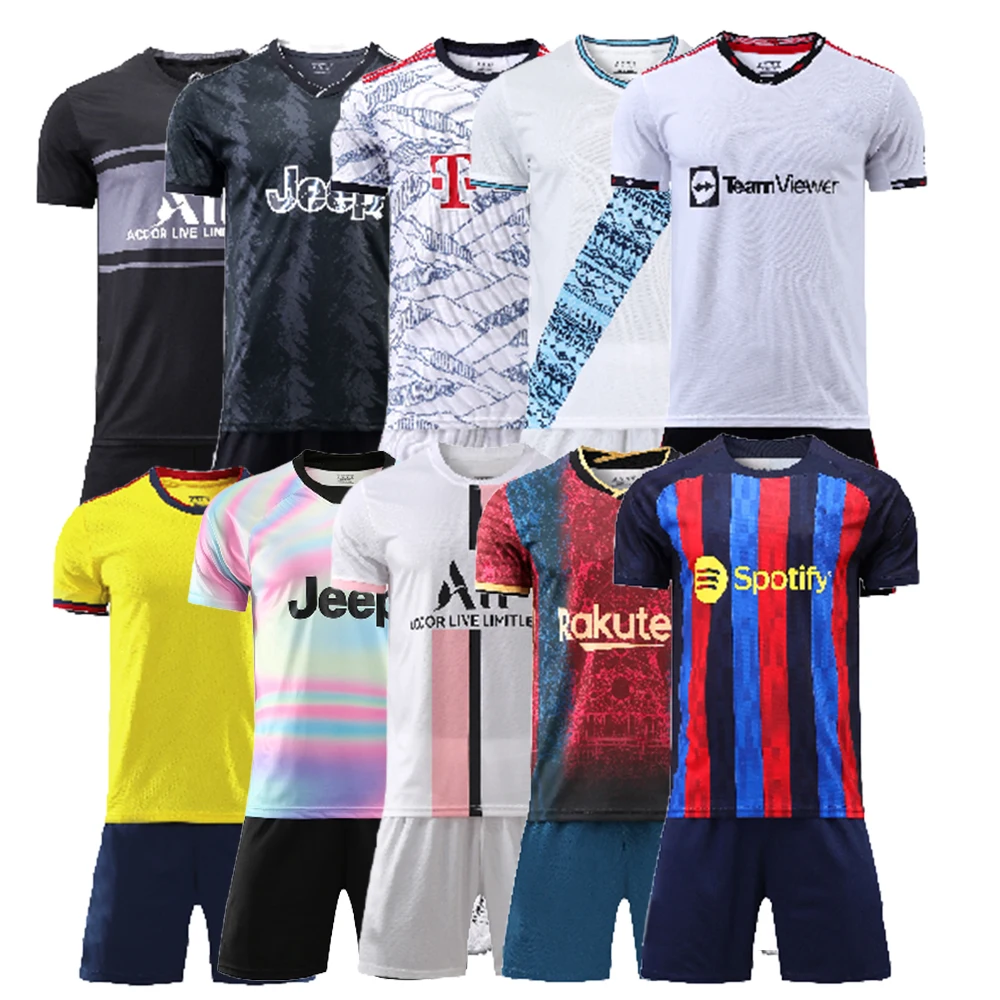 

Wholesale Club Retro Football Shirt Thailand Vintage Custom logo Wear-resistant comfortable Football Soccer Jersey