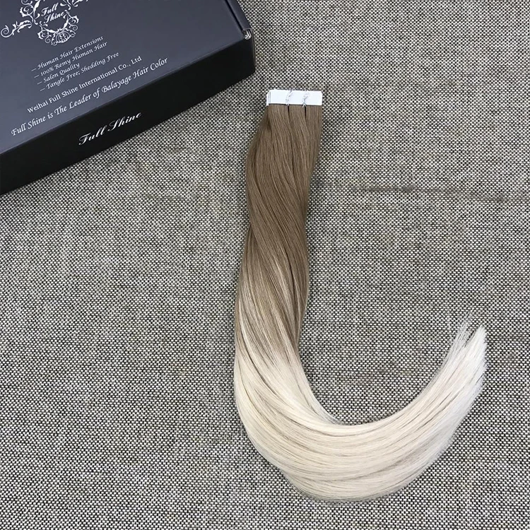 

European Best Wholesale Price Human Hair Tape USA Remy Hair Silky Straight Wave Machine Double Weft in Hair Invisible ALL Colors