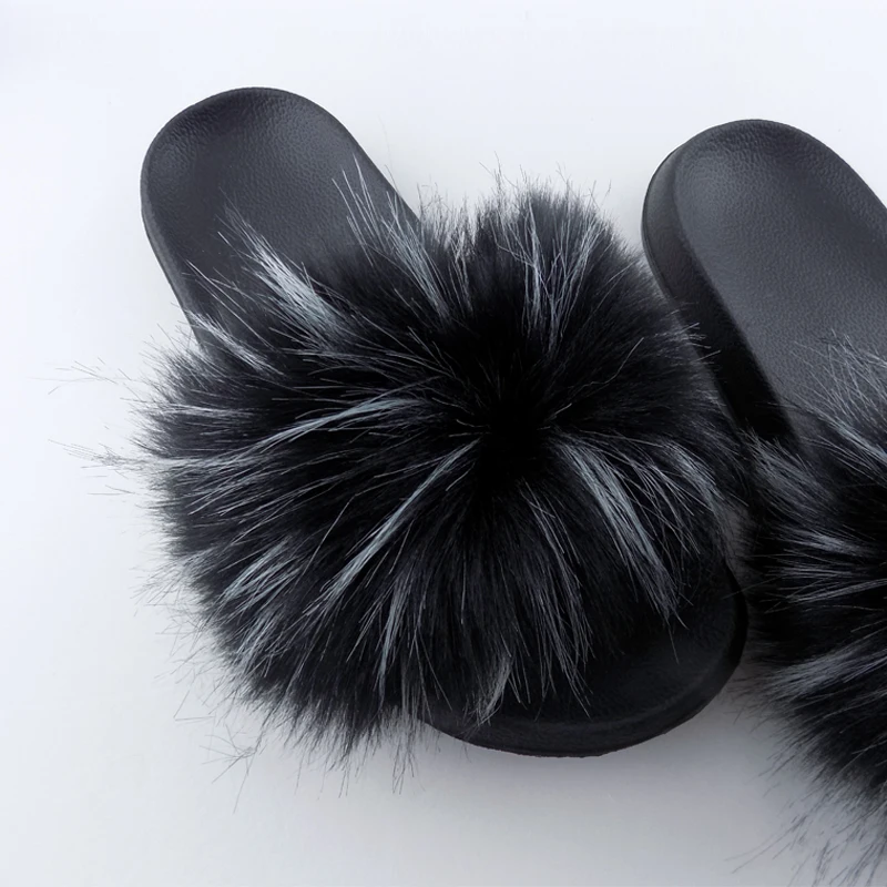 

Ladies Comfortable Flat Sandals Fur Slide Slippers fashion Women shoes, Red ,black ,green ,orange ,brown and so on